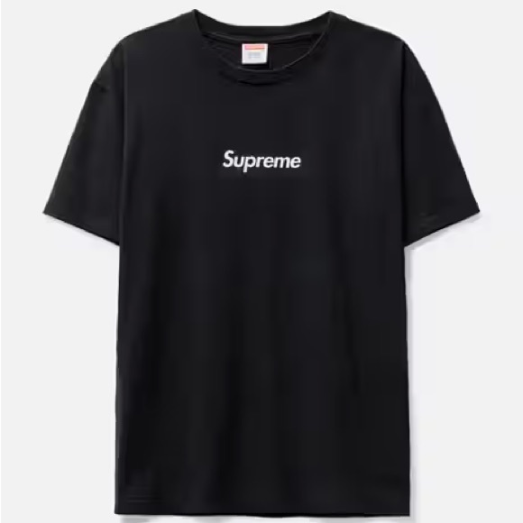 EUC Men’s Size Large Supreme Box Logo Peel-able Patch Cotton Tee In Black & Red - Picture 3 of 13